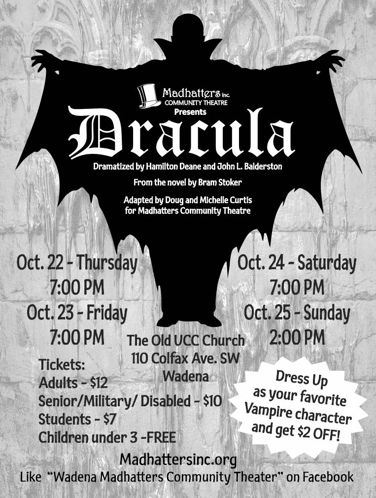 Tickets on sale for Dracula.